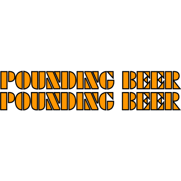 S&M Pounding Beer Fork Decal