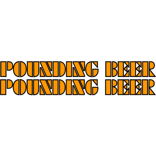 S&M Pounding Beer Fork Decal